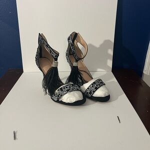 Elegant Black and White Women's Heels